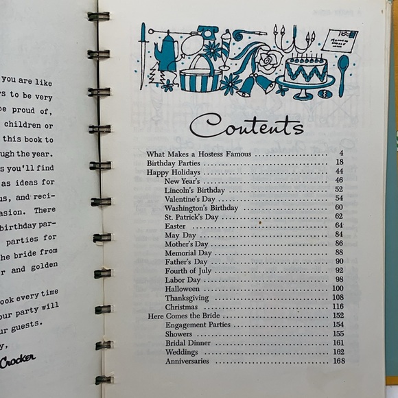 1960 Betty Crocker’s Party Book First Edition Hardcover Spiral Bound Cookbook - Picture 7 of 13